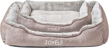 Крісло-лежанка для собак та котів Joyelf, миюче, заспокійливе, анти-стрес, м'яке, плюшеве, для цуценят, кошенят та маленьких собак, прямокутне (81x58 см, колір кава)