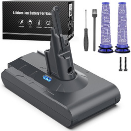 Акумулятор 6.5Ah для пилососів Dyson V6 DC62, DC58, DC59, DC61, DC72, DC74, SV03, SV05, SV06, SV07, SV09 + 2 фільтри
