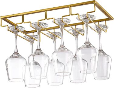 Тримач для келихів YunNasi з металу, 4-х рядний, для бару, кухні, ресторану