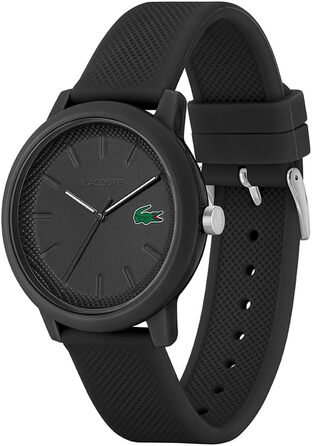 Годинник Lacoste Analog Quarzuhr з колекції Lacoste.12.12: стильні чоловічі/жіночі годинники з силіконовим ремінцем Petit Piqué, чорний колір