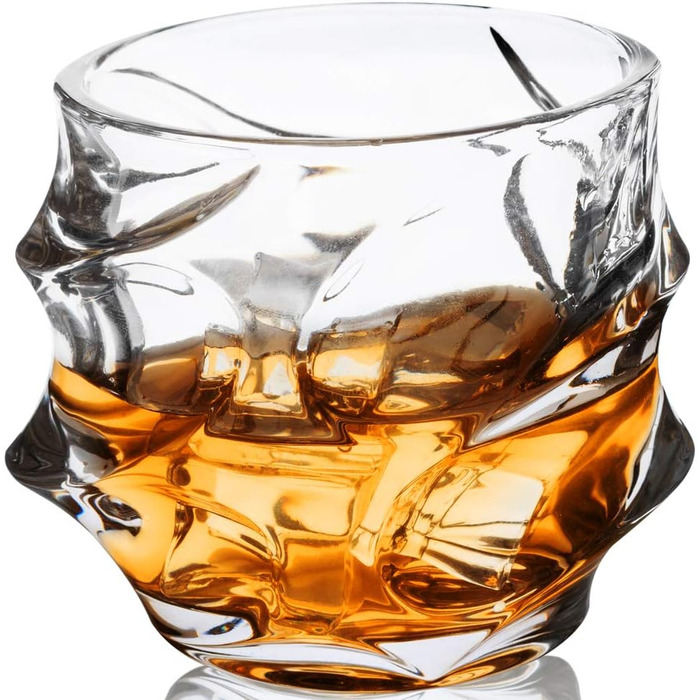 Набір склянок для віскі KANARS (4 шт.), 320 мл, без свинцю, кришталь, преміум-якість, подарунковий набір