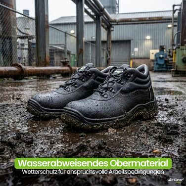 Черевики робочі AirGearPro S3 SRC для чоловіків – сталевий підносок, захист від проколів, неслизька підошва, водонепроникні та дихаючі, 41 EU