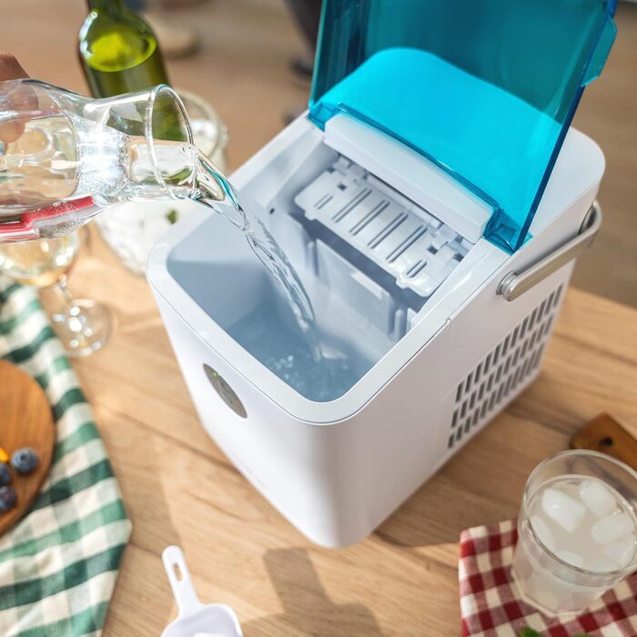 Машина для приготування льоду Cecotec Chillin' Ice 1200 Go, 12 кг/день, 120 Вт, 2 розміри кубиків, швидке заморожування 6-8 хв