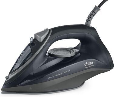 Праска дорожня Ufesa PV0500, 1100W, з нержавіючою підошвою, подвійне напруження 110-230V, з функцією пара, компактна
