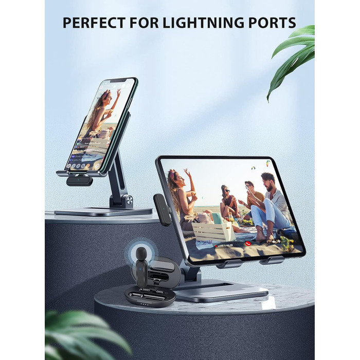 Мікрофон Lavalier Moman Handy Mini: бездротовий мікрофон для iPhone, YouTube, TikTok (колір: коричневий)