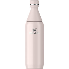 Фляга Stanley All Day Slim з нержавіючої сталі 0.6L - Термофляга, охолоджує до 6 годин, 11 годин з льодом, без BPA, не протікає, придатна для миття в посудомийній машині - Колір: Рожевий Кварц