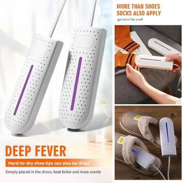 Електричний сушильник для взуття, портативний, 360° сушіння, сушильник для черевиків, антибактеріальний, для гірськолижного взуття, кросівок, шкарпеток, футбольних чобіт