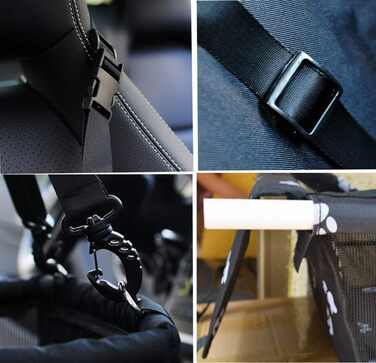 Водонепроникний килимок для автомобіля з домашніми тваринами GUOYI® - двошаровий, потовщений, з сумкою для перенесення та подушкою для подорожей (колір: коричневий)