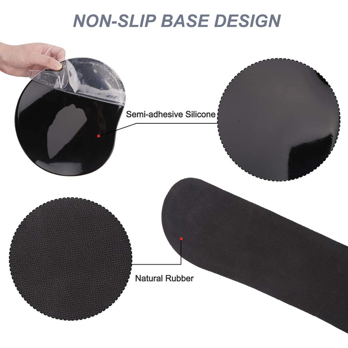 Підкладка під мишу та клавіатуру ergonomic ARTSO з підтримкою зап'ястя, Memory Foam, рожево-фіолетовий мармур