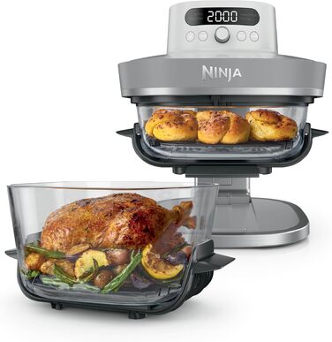 Скляна аерофритюрниця Ninja CRISPi PRO XL з 5 функціями, біла