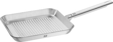 ZWILLING Plus Grill Pan, Induction-compatible, Stainless Steel, Silver, 24 x 24 cm