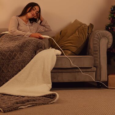Електрична ковдра Cecotec HeatConfort Sherpa 160x130 см з 9 рівнями нагріву та функцією автовимкнення