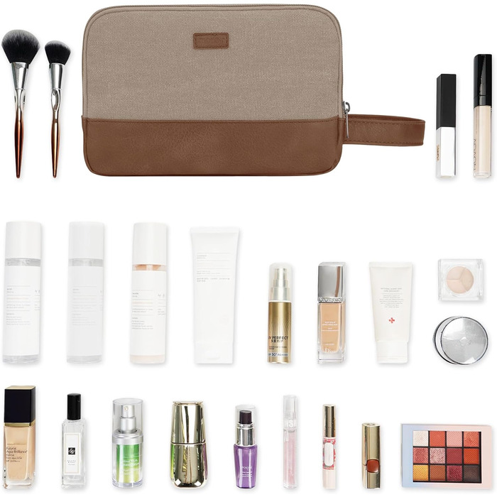 Чоловіча дорожня косметичка WANDF з канвасу, водонепроникна, зелена та світло-хакі