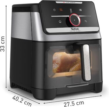 Фритюрниця Tefal Easy Fry Silence 7л з оглядовим вікном, біла (EY8421E0) - аерофритюрниця з тихим режимом, 10 програм, до 8 порцій