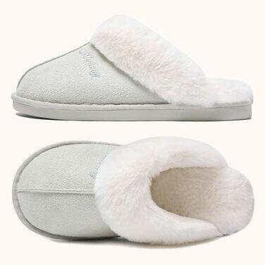 Зимові домашні тапочки для жінок та чоловіків з штучного хутра - теплі, м'які, неслизькі, преміум-якість (40.5/42 EU, Гусячі)