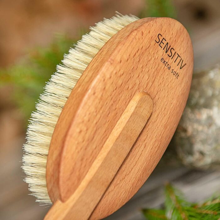SIDCO XXL Back Brush, Sauna Brush, Soft Bristles, Massage Brush for Seniors