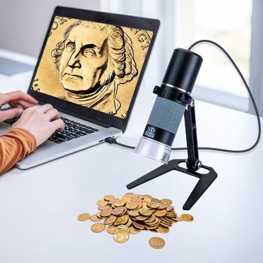 Цифрова мікроскоп-камера Ninyoon 1080P USB для iPhone, iPad, Android, PC, 50-1000x, з підсвічуванням, для монет, рослин, паяння, шкіри, скальпу