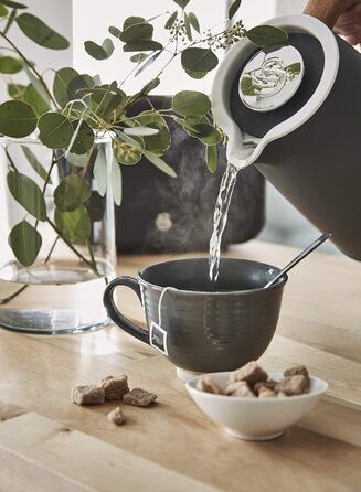 Swan Nordic Ultra Fast Electric Kettle - Wireless, Modern Design, 1.7L, 2200W, Wood-Look Handle, Auto Shutoff, White (Gray, Single)