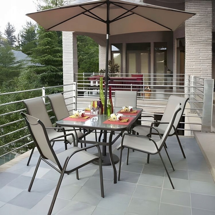 Металевий прямокутний стіл MultiGarden, 120 x 70 x 71 см