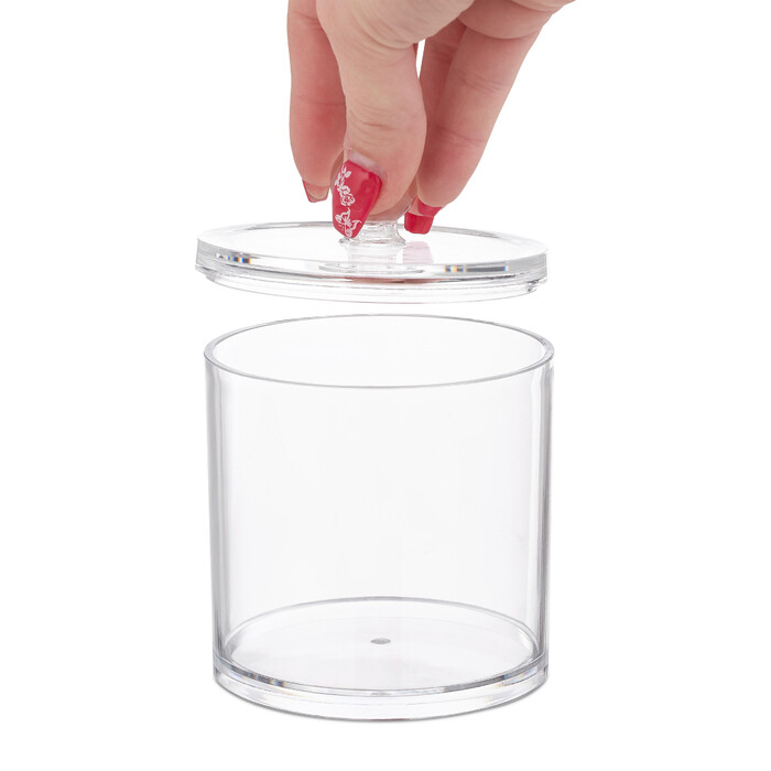 Relaxdays Cotton Swab Storage Set of 3