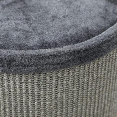 Кігтеточка PawHut 70 см, 3-ярусна, сіра, з плюшевим облямівкою, для котів