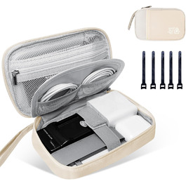 Органайзер для кабелів та аксесуарів для подорожей та роботи - Double Layer Beige