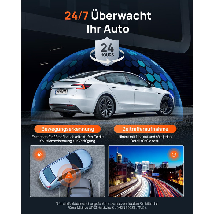 Відеореєстратор 70mai A800SE: 4K UHD + 1080p, GPS, WiFi, Dual, 128GB SD, HDR, ADAS, Нічне бачення, Паркування 24/7, 3