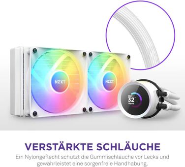 NZXT Kraken RGB 240 - Рідинна система охолодження CPU з LCD-дисплеєм, білий, 2023