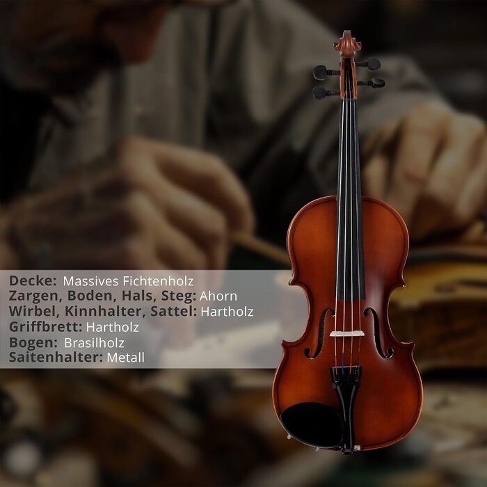 Скрябін Скрипка для початківців Cantabile Student 1/8 (комплект з футляром, смичком та коліфонію)