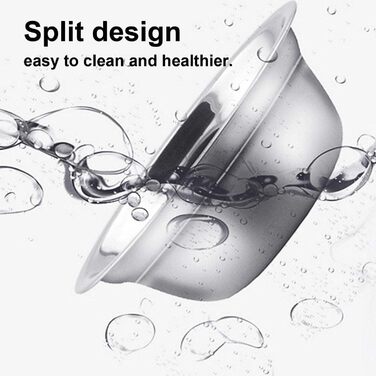 Підвищений годівниця для кошенят та цуценят, з нержавіючої сталі, на підставці, під кутом 15°, протиковзка, для котів та маленьких собак, подвійний миска