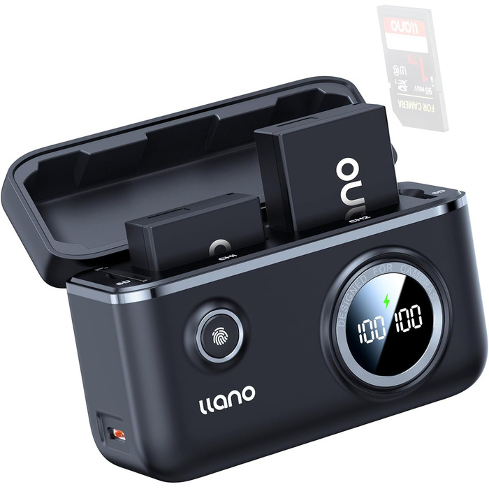 Зарядний пристрій для акумуляторів Canon LP-E17 18W Dual, 2 шт., 950 mAh, сумісний з EOS R50, RP, R10, R8, R100, Rebel T8i, T7i, T6i, T6s, SL2, SL3, EOS M3, M5, M6, 250D