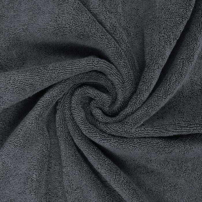 Набір банних рушників Utopia Towels, 100% бавовна, 69 x 137 см, сірі, 4 шт. — м'які та гігроскопічні рушники для душу з петлею для підвішування