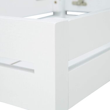 Relaxdays Bamboo Shelf, Standing Shelf with 3 Shelves, HxWxD: 76.5 x 46 x 29.5 cm, Compartment with Flap, Open, Kitchen & Bathroom, (White)