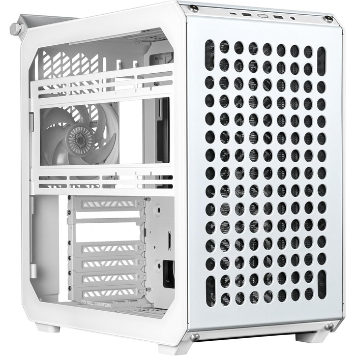 Корпус Cooler Master Qube 500 Flatpack: ATX, повністю модульний, з 120 мм вентилятором SF-L, вертикальний кріплення відеокарти, підтримка EATX, 2 x 280 мм радіатори, м'ятно-зелений (білий)