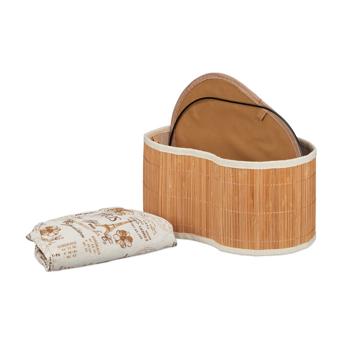 Relaxdays Bread Basket Paris made of Bamboo