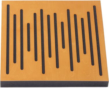 Акустичні панелі з натурального дерева Bluetone Acoustic WaveFuser Wood, 50x50 см, світлий дуб