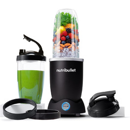 Nutribullet Pro 1200, Electric Blender, Food Processor, Smoothie Blender, Multi-Function Blender, 1200W Power, 700ml and 900ml Cups, Black, NB120MB 1200W Black