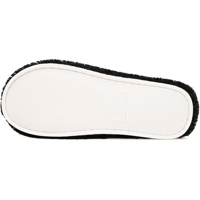 Домашні тапочки Dokela для жінок та чоловіків, зручні, з піною пам'яті, з штучним хутром, закриті, легкі, антиковзаючі (46/47 EU, Чорний)