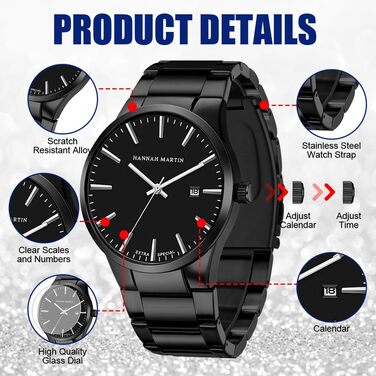 Годинник чоловічий OFF CUP з датою, кварцовий хронограф, водонепроникний, з нержавіючої сталі, для бізнесу та повсякденного носіння (білий)