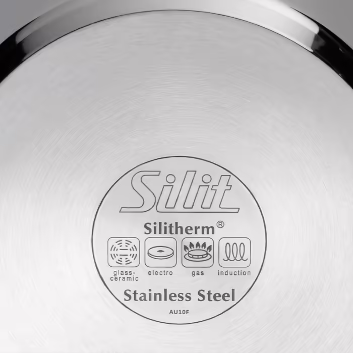 Silit Vegetable Soup Pot Induction 28cm, Glass Lid, 12L Tall Pot, Polished Stainless Steel, Large Induction Pot, Uncoated, Oven-Safe