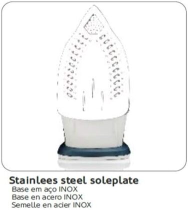 Праска HÆGER ULTRA STEAM 2800: потужність 2800W, керамічна підошва, захист від накипу та протікання, самоочищення.