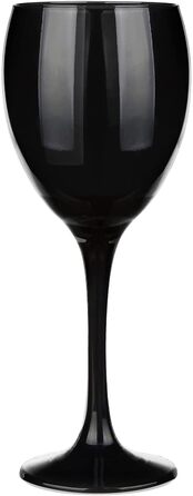 Набір келихів для вина KROSNO Glasmark 1992 (6 шт.) 300 мл - білі, червоні, десертні, коктейльні, склянка для води. Чорний колір, придатні для миття в посудомийній машині