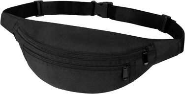 Чоловіча/жіноча поясна сумка RYACO: водонепроникна, для подорожей, спорту та активного відпочинку. Чорна