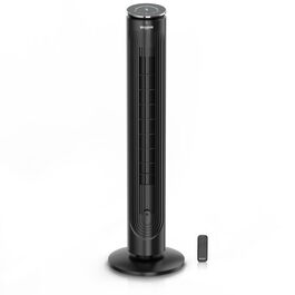 Вентилятор Brandson з дистанційним керуванням, арома-відсіком, тихий, з осциляцією, таймером, 4 режими, 5 швидкостей, LED дисплеєм, чорний