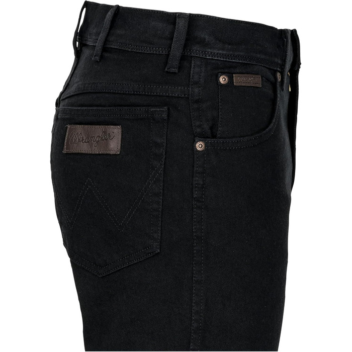Джинси чоловічі Wrangler Texas Regular Fit Authentic Straight, еластичні, чорного кольору (42W/34L) + ремінь чорний
