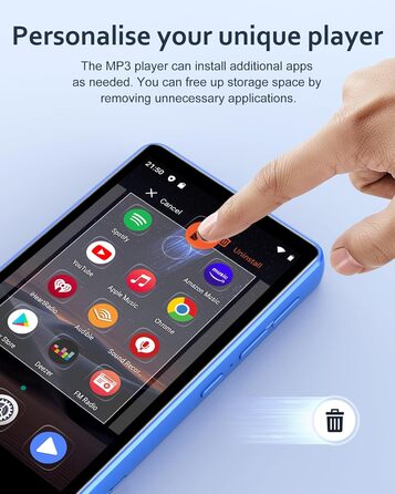 MP3 плеєр AGXOV з Bluetooth та WiFi, Android 4.02