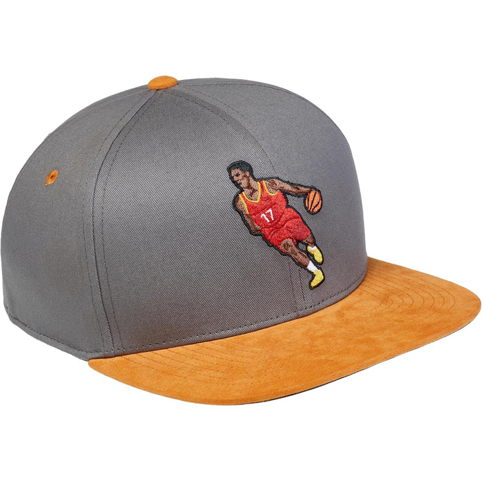 Кепки Snapback Cadency® для чоловіків та жінок, унікальні, з індивідуальними дизайнами, бейсболки з прямим козирком, регульовані, теплі зимові - темно-зелений (баскетбол - сірий)