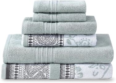 Набір рушників Modern Threads Ophelia Reh: 2 великі, 2 середні, 2 маленькі, сірий, жаккард