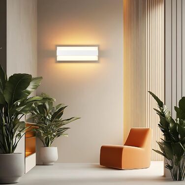 Klighten LED настінна лампа 16W, тепле світло 3000K, для вітальні, спальні, коридору, балкону, сходи, з алюмінію та нержавіючої сталі