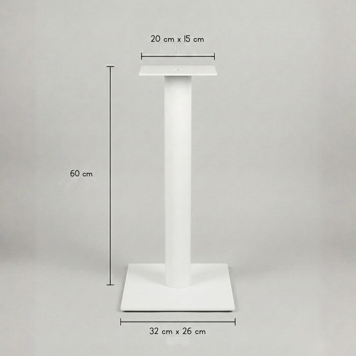 Підставка для колонок Sonorous SP100-60 Біла – Пара, 60 см | Алюмінієва та скляна підставка | Максимальне навантаження 20 кг на підставку | Вбудована організація кабелів